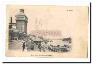 Corbeil Old Postcard mills and docks