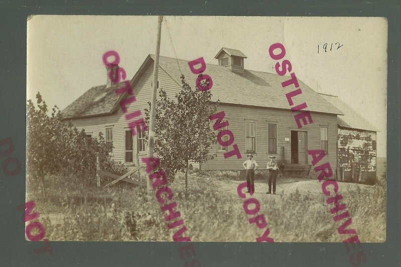 RPPC 1912 CREAMERY Milk DAIRY WORKERS Posing Outside FARMING Farm 