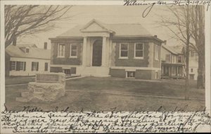 Wilmington Vermont VT New Public Library 1907 Real Photo Vintage Postcard