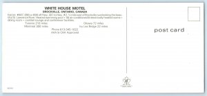 BROCKVILLE, Ontario Canada ~ Roadside WHITE HOUSE MOTEL 4x9 Postcard