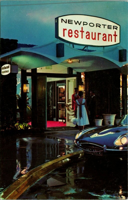 Newporter Inn Restaurant Newport Beach California CA UNP Chrome Postcard B4