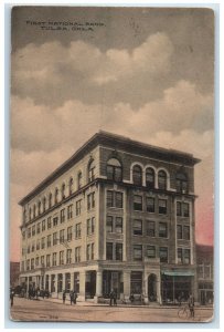 c1916 First National Bank Exterior Building Tulsa Oklahoma OK Vintage Postcard