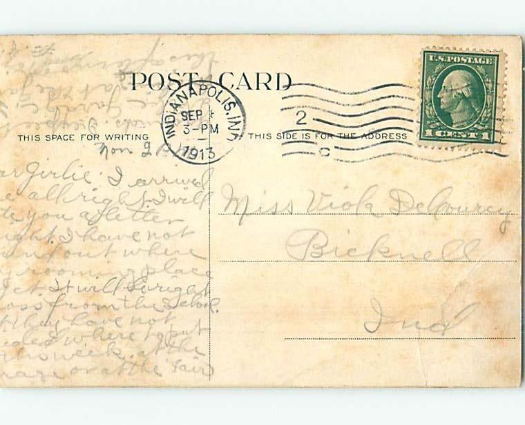 Divided-Back TRAIN DEPOT STATION Indianapolis Indiana IN H6955