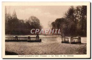 Old Postcard Saint Julien L & # 39Ars Park saw the Chateau