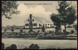 Residence of S.F. Langdell, Milford, NH. 1940 cancel