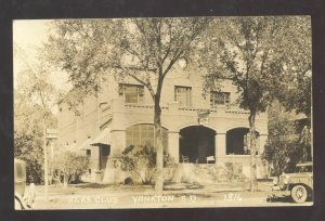 RPPC YANKTON SOUTH DAKOTA SD ELKS CLUB LODGE VINTAGE REAL PHOTO POSTCARD