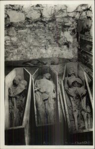 Dublin St. Michan's Church Dead Bodies in Caskets MaCabre Real Photo Postcard