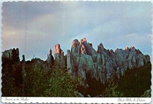 Postcard - Sunset On The Needles, Black Hills - South Dakota