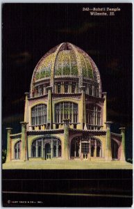 VINTAGE POSTCARD THE BAHAI TEMPLE AT WILMETTE ILLINOIS BY CURT TEICH