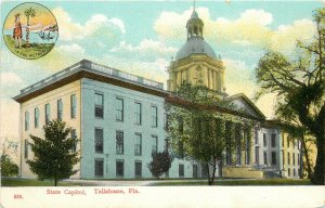 Wheelock Postcard Capitol Building Tallahassee FL & State Seal 525 Unposted