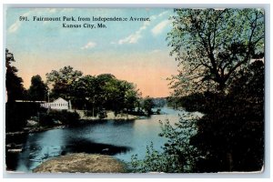 Kansas City Missouri MO Postcard Fairmont Park Independence Avenue 1908