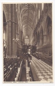 UK London Westminster Abbey The Choir ooking West Photochrom ca 1920 Postcard