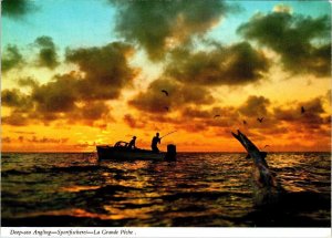 Africa,  DEEP SEA ANGLING  Fishing Boat~Huge Fish~Beautiful Sunset  4X6 Postcard