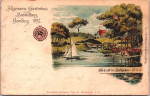 Germany Allgemeine Gartenbauausstellung Hamburg 1897 Vintage Postcard 03.18