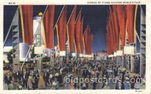 Avenue of flags Chicago Worlds Fair 1933, Exposition Unused 