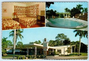 FORT MYERS, Florida FL ~ Roadside ROYAL PALM MOTEL Pool c1970s ~ 4x6 Postcard