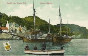 Seaside Castle Hill Combe Martin North Devon Coast England Milton Postcard E12