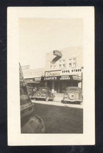 RPPC BILLINGS MONTANA CHAPIN'S DRUG STORE OLD CARS REAL PHOTO POSTCARD