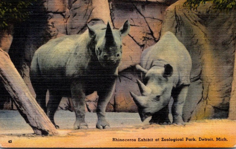 Michigan Detroit Zoological Park Rhinceros Exhibit