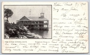 1903 The Knob Outing Club Norwalk Harbor Connecticut CT Antique Posted Postcard