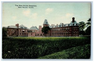 c1910's The New Haven Hospital Building Exterior Scene Connecticut CT Postcard