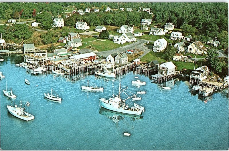 Chrome AERIAL VIEW New Harbor In Bristol Maine ME AH9865