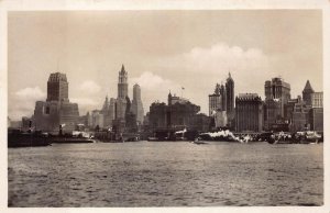 RPPC NORDDEUTSCHER LLOYD BREMEN SHIP MANHATTAN NEW YORK REAL PHOTO POSTCARD