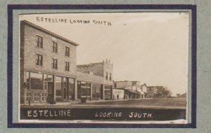 Estelline SOUTH DAKOTA RPPC c1912 MAIN STREET nr Lake Norden Brookings SD