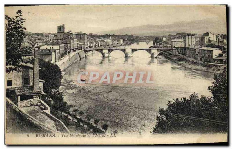 Old Postcard Romans Vue Generale and L Isere