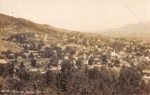 Ashland Oregon panoramic birds eye view of area real photo pc Z12411