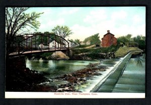 N8 a Conn. Reedville Dam Falls Homes, West Thompson  Litho-Chrome Unused