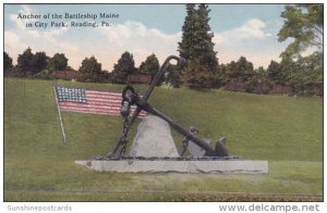 Pennsylvania Reading Anchor Of The Battleship Maine In City Park