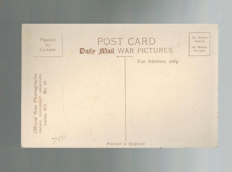 Mint WW 1 RPPC Postcard King George V England At Front with Army Nurse Daily Mai 
