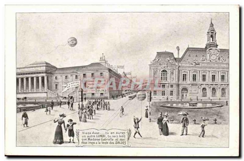 Old Postcard Paris Louvre Sales (whose business)