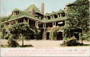 Refectory Bldg Restaurant Zybach & Co. Niagara Falls Ontario c1908 Postcard F22