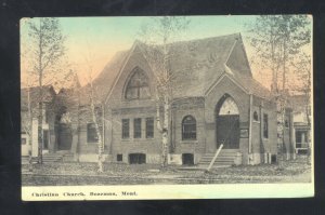 BOZEMAN MONTANA CHRISTIAN CHURCH BUILDING VINTAGE POSTCARD