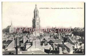 Old Postcard Avranches Vue Generale Jack Du Vieux Chateau