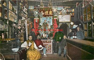 CA, San Francisco, California, Men in Native Ethnic Costume inside Chinese Store