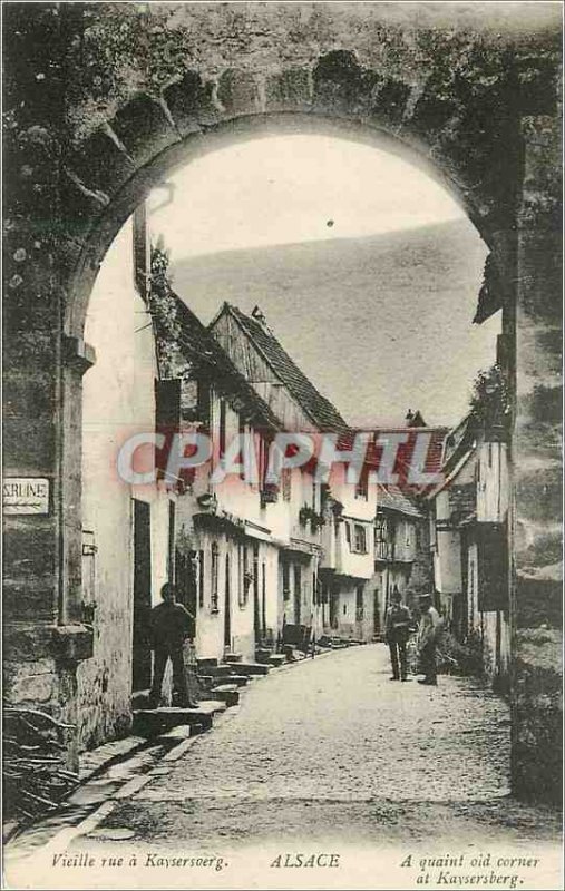 Old Postcard Alsace Old Street has Kaysersberg