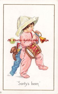 Christmas, Stecher No 315 E, Boy Playing Trumpet with Toys & Drums