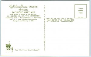 Postcard - Holiday Inn (North) - Towson, Maryland