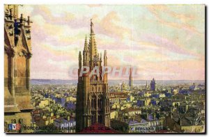 Bordeaux - Vue Generale taking the Pey Berland Tower - Old Postcard