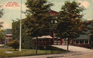 Vintage Postcard 1916 East Side Fire Station Building Brockton Massachusetts MA