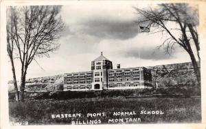 D55/ Billings Montana Mt Photo RPPC Postcard c30s Eastern Montana Normal School