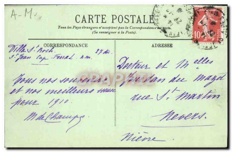 Old Postcard St. John Beaulieu and Cap Ferrat