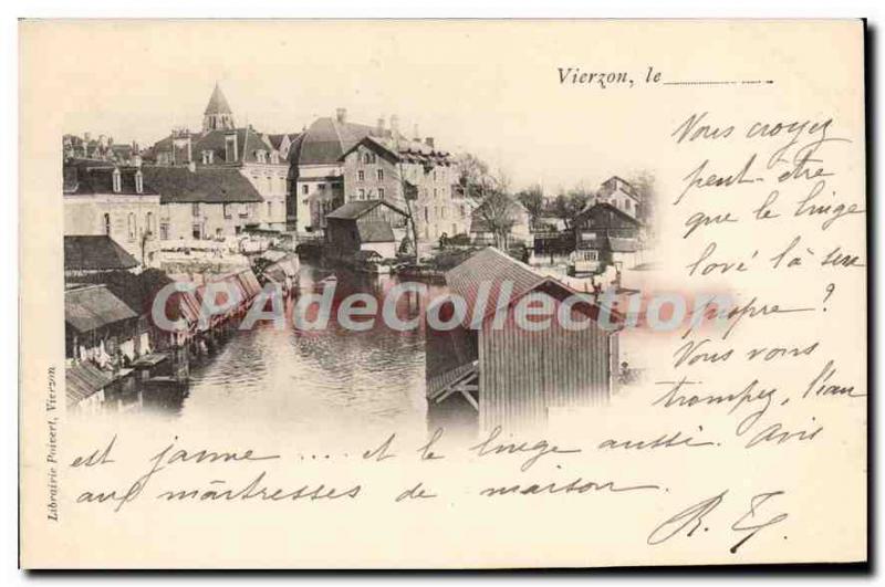 Postcard Old wash houses VIERZON