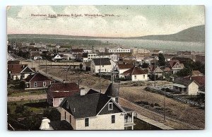 WENATCHEE, WA Washington ~ Elevated STREET SCENE c1910s Chelan County  Postcard