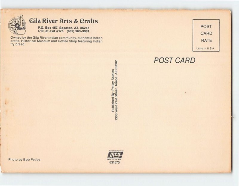 Postcard Gila River Arts & Crafts, Sacaton, Arizona