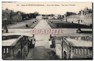 Old Postcard Fontainebleau Palace Court Farewell View from the terrace