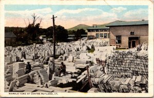 Postcard Marble Yard at Centre Rutland, Vermont